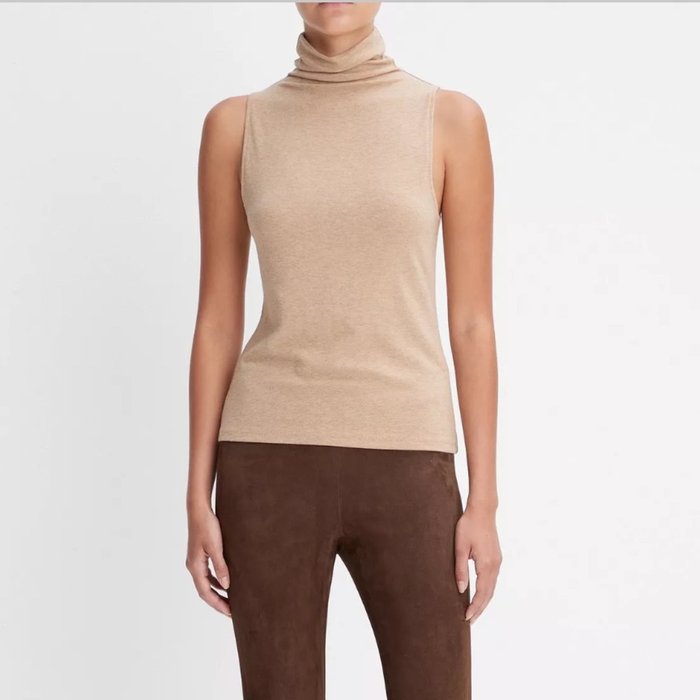 NWT Vince Sleeveless Turtleneck Top Size L